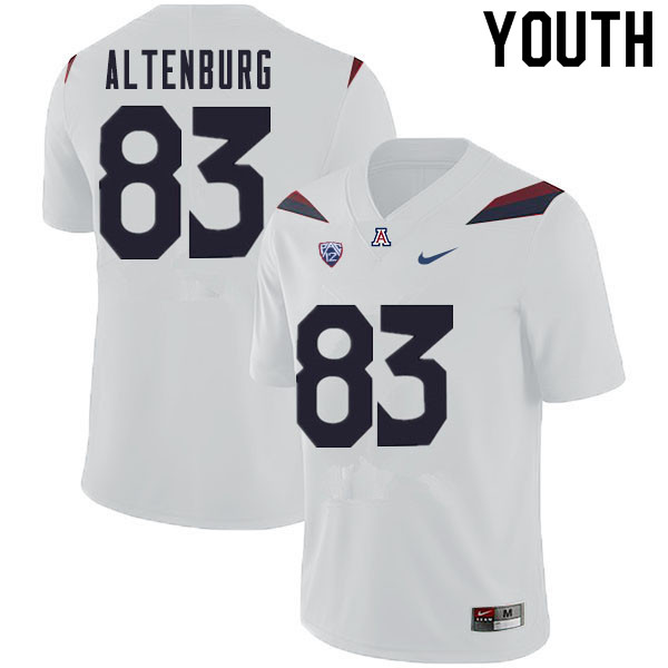 Youth #83 Karl Altenburg Arizona Wildcats College Football Jerseys Sale-White